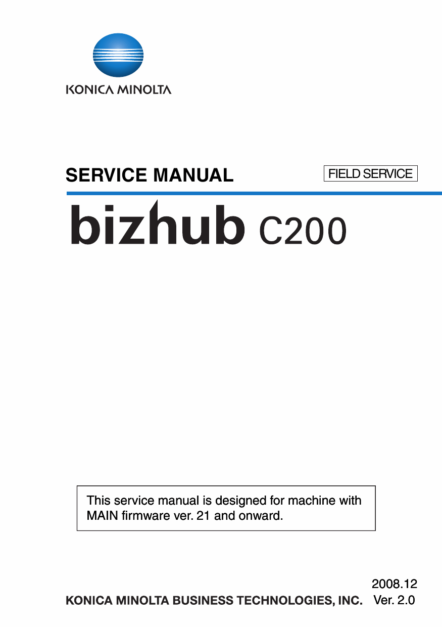 Konica-Minolta bizhub C200 FIELD-SERVICE Service Manual-1